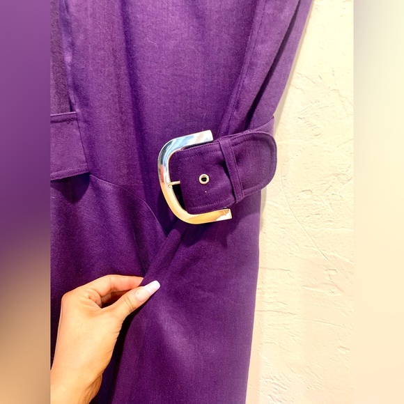 PER SE Vineyard Purple Asymmetrical Dress - Picture 4 of 7